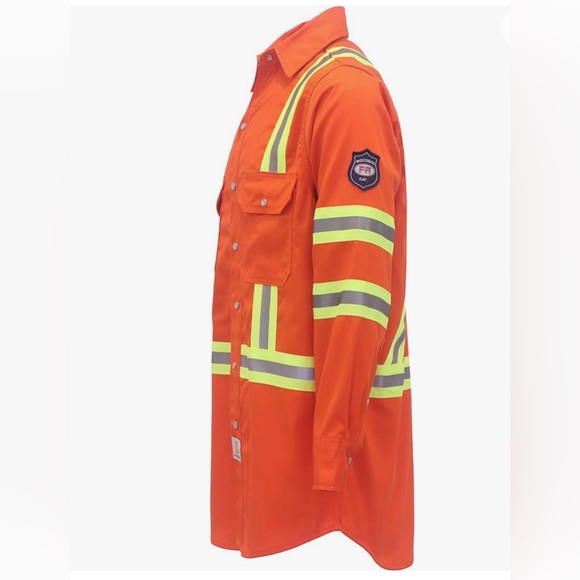 BOCOMAL FR Shirts Hi Vis/High Visibility Flame Resistant/Fire Retardant XL/TALL - Picture 3 of 9